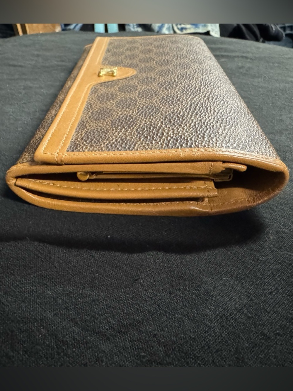 Vintage Celine M08 Paris Macadam Canvas Long Wallet Made in Italy - Picture 3 of 15